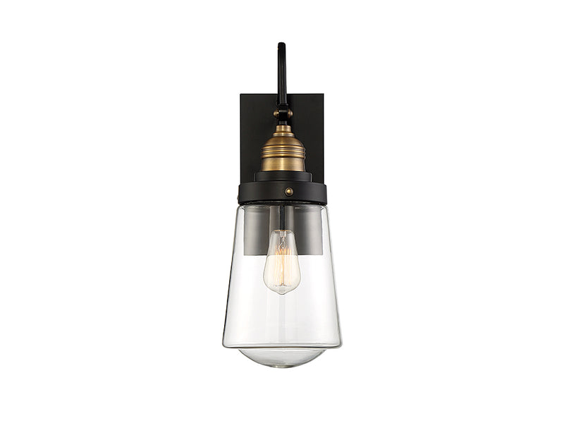 Savoy House 5-2066-51 One Light Wall Mount, Vintage Black w/Warm Brass (2)