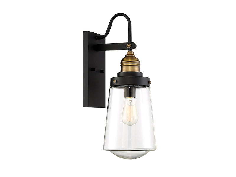 Savoy House 5-2066-51 One Light Wall Mount, Vintage Black w/Warm Brass (4)