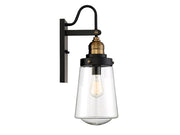 Savoy House 5-2066-51 One Light Wall Mount, Vintage Black w/Warm Brass (5)