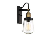 Savoy House 5-2067-51 One Light Wall Mount, Vintage Black w/Warm Brass (4)