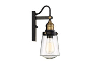 Savoy House 5-2067-51 One Light Wall Mount, Vintage Black w/Warm Brass (5)