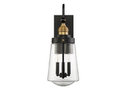Savoy House 5-2068-51 Three Light Wall Lantern, Vintage Black w/Warm Brass (3)