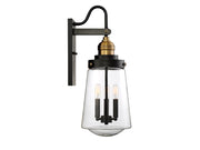 Savoy House 5-2068-51 Three Light Wall Lantern, Vintage Black w/Warm Brass (5)