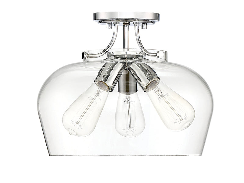 Savoy House 6-4035-3-11 Three Light Semi-Flush Mount, Polished Chrome (2)