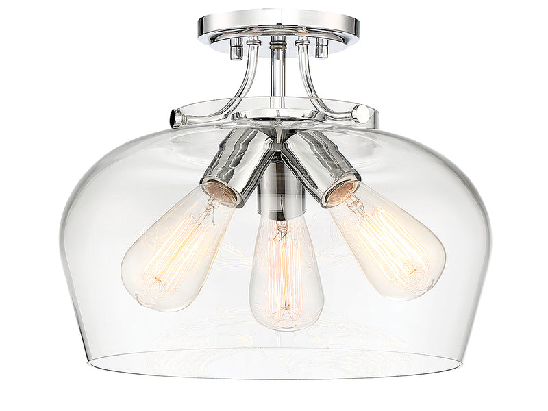 Savoy House 6-4035-3-11 Three Light Semi-Flush Mount, Polished Chrome (3)