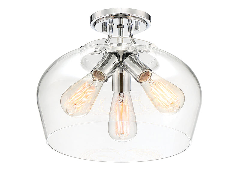 Savoy House 6-4035-3-11 Three Light Semi-Flush Mount, Polished Chrome (4)