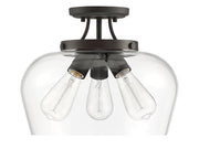 Savoy House 6-4035-3-13 Three Light Semi-Flush Mount, English Bronze (2)