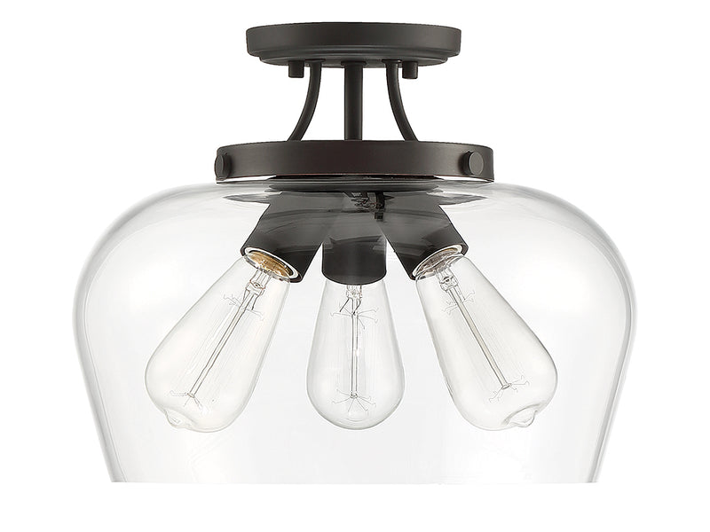 Savoy House 6-4035-3-13 Three Light Semi-Flush Mount, English Bronze (2)