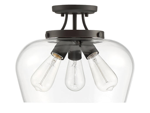 Savoy House 6-4035-3-13 Three Light Semi-Flush Mount, English Bronze (2)