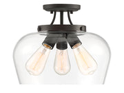 Savoy House 6-4035-3-13 Three Light Semi-Flush Mount, English Bronze
