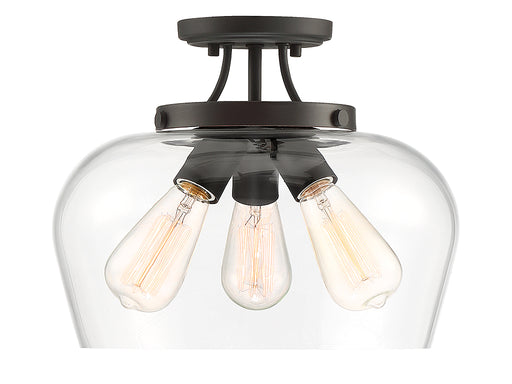 Savoy House 6-4035-3-13 Three Light Semi-Flush Mount, English Bronze