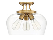 Savoy House 6-4035-3-322 Three Light Semi-Flush Mount, Warm Brass (2)