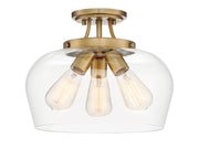 Savoy House 6-4035-3-322 Three Light Semi-Flush Mount, Warm Brass (3)