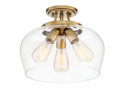 Savoy House 6-4035-3-322 Three Light Semi-Flush Mount, Warm Brass (4)