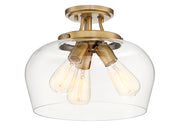 Savoy House 6-4035-3-322 Three Light Semi-Flush Mount, Warm Brass (5)