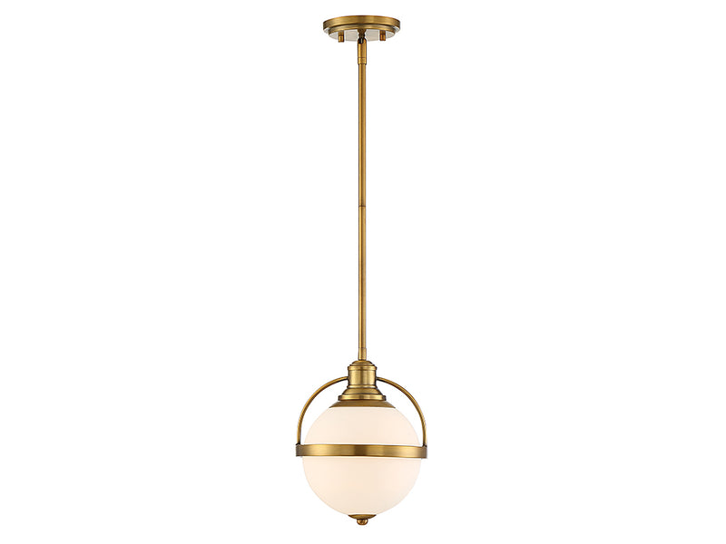 Savoy House 7-3100-1-322 One Light Pendant, Warm Brass