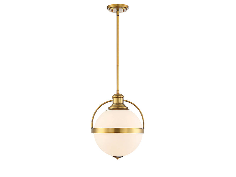 Savoy House 7-3102-1-322 One Light Pendant, Warm Brass