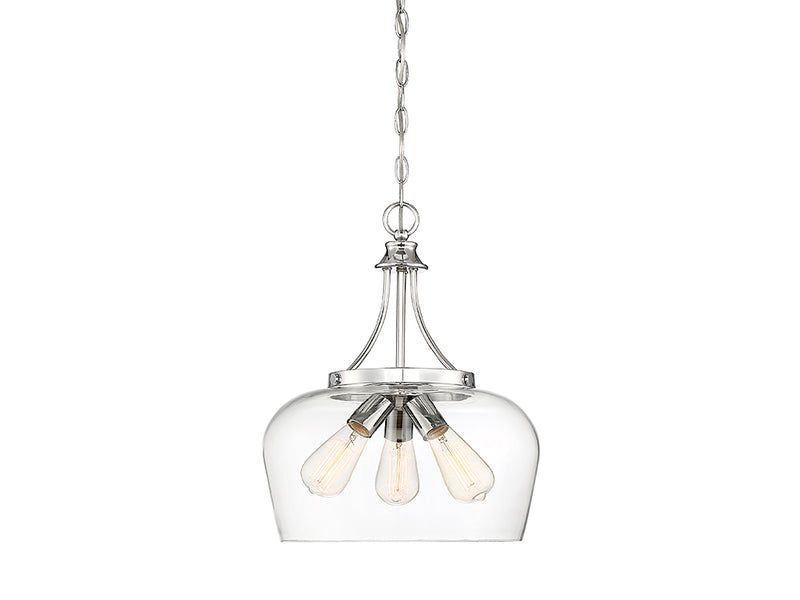 Savoy House 7-4034-3-11 Three Light Pendant, Polished Chrome