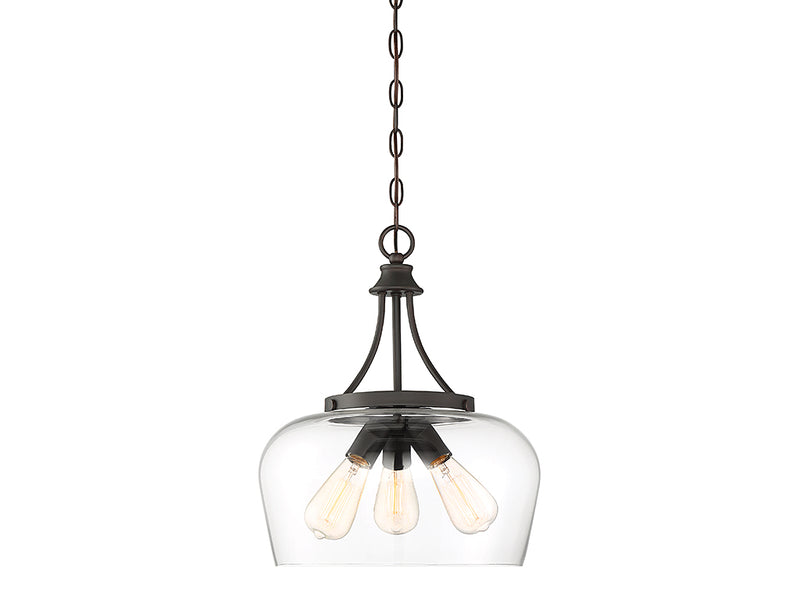 Savoy House 7-4034-3-13 Three Light Pendant, English Bronze