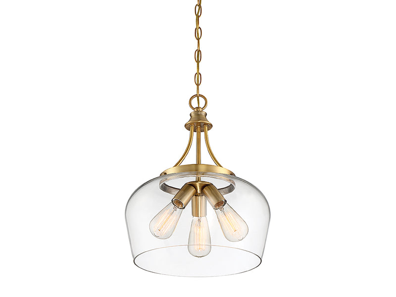 Savoy House 7-4034-3-322 Three Light Pendant, Warm Brass (5)
