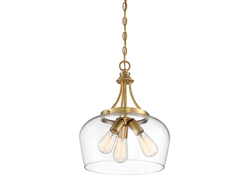 Savoy House 7-4034-3-322 Three Light Pendant, Warm Brass (6)