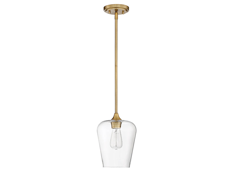 Savoy House 7-4036-1-322 One Light Pendant, Warm Brass (2)