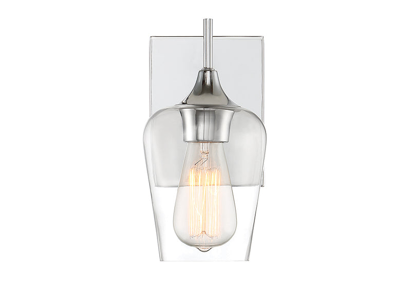 Savoy House 9-4030-1-11 One Light Wall Sconce, Polished Chrome (2)
