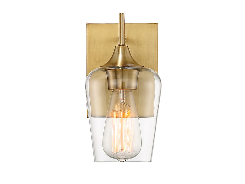 Savoy House 9-4030-1-322 One Light Wall Sconce, Warm Brass (2)