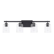 Capital Lighting 128541MB-449 Greyson Four Light Vanity, Matte Black Main Image.jpg