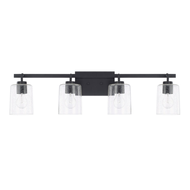 Capital Lighting 128541MB-449 Greyson Four Light Vanity, Matte Black Main Image.jpg