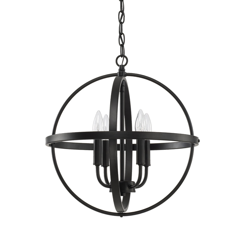 Capital Lighting 317541MB Hartwell Four Light Pendant, Matte Black Main Image.jpg