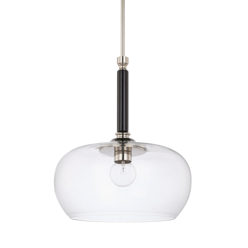 Capital Lighting 325811BT-438 Dorsey One Light Pendant, Black Tie Main Image.jpg