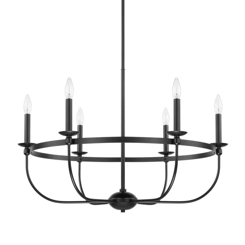 Capital Lighting 425161MB Rylann Six Light Chandelier, Matte Black Main Image.jpg
