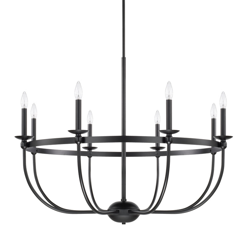 Capital Lighting 425181MB Rylann Eight Light Chandelier, Matte Black Main Image.jpg