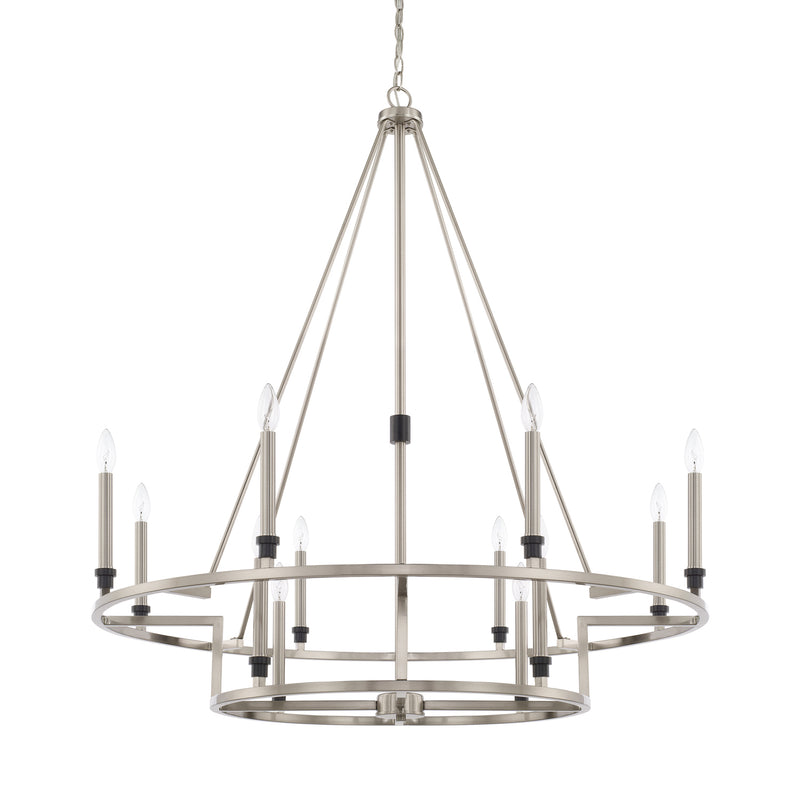 Capital Lighting 425201BT Tux 12 Light Chandelier, Black Tie Main Image.jpg