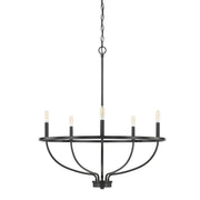 Capital Lighting 428551MB Greyson Five Light Chandelier, Matte Black Main Image.jpg