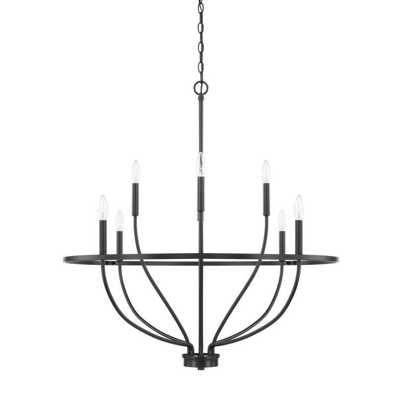 Capital Lighting 428581MB Greyson Eight Light Chandelier, Matte Black Main Image.jpg
