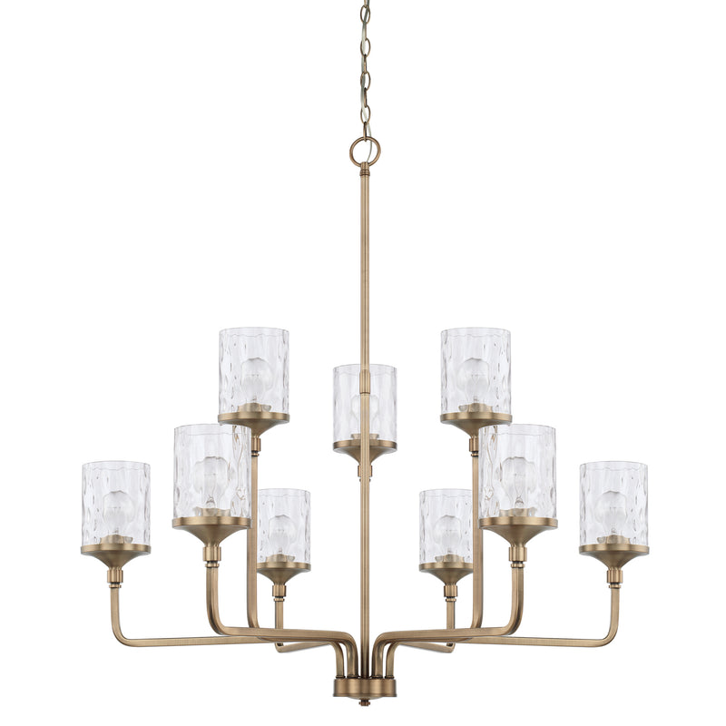 Capital Lighting 428891AD-451 Colton Nine Light Chandelier, Aged Brass Main Image.jpg