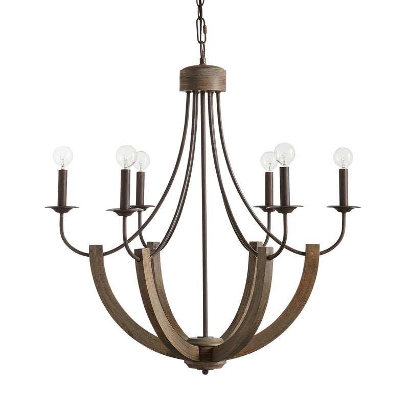 Capital Lighting 429161NG Tybee Six Light Chandelier, Nordic Grey Main Image.jpg