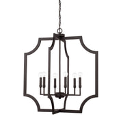 Capital Lighting 526161BI Lesley Six Light Foyer Pendant, Black Iron Main Image.jpg