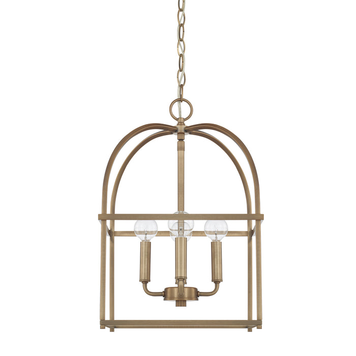 Capital Lighting 527542AD Aubrey Four Light Foyer Pendant, Aged Brass Main Image.jpg