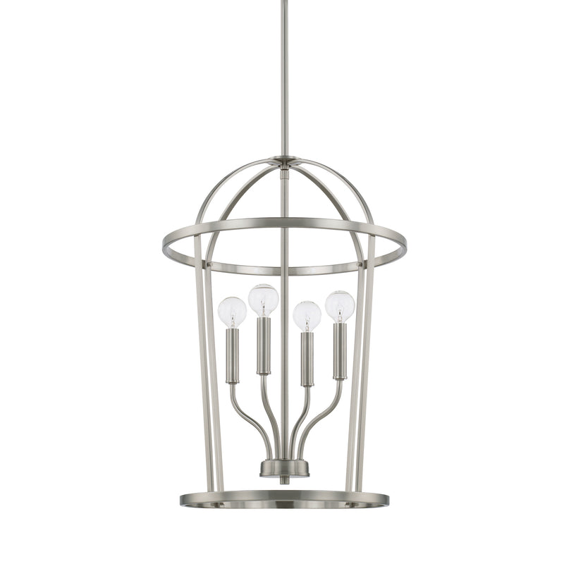 Capital Lighting 528541BN Greyson Four Light Foyer Pendant, Brushed Nickel Main Image.jpg