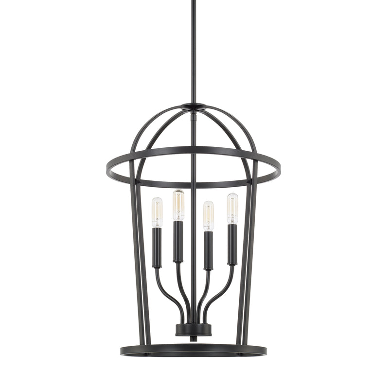 Capital Lighting 528541MB Greyson Four Light Foyer Pendant, Matte Black Main Image.jpg