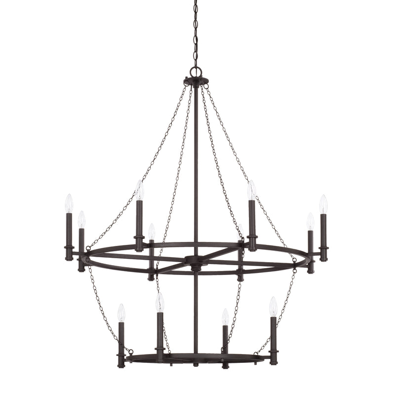 Capital Lighting 528701BI Lancaster 12 Light Chandelier, Black Iron Main Image.jpg