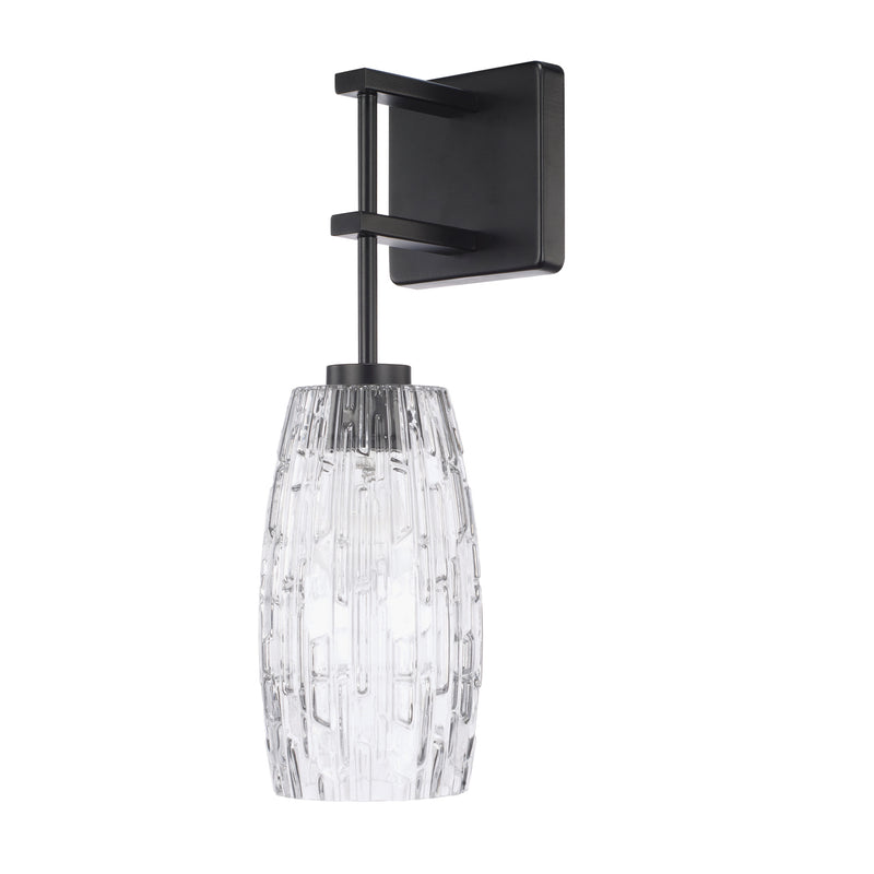 Capital Lighting 628611MB-450 Casper One Light Wall Sconce, Matte Black Main Image.jpg