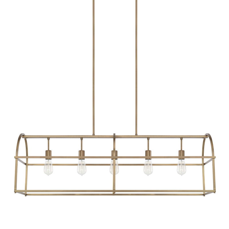 Capital Lighting 825751AD Aubrey Five Light Island Pendant, Aged Brass Main Image.jpg