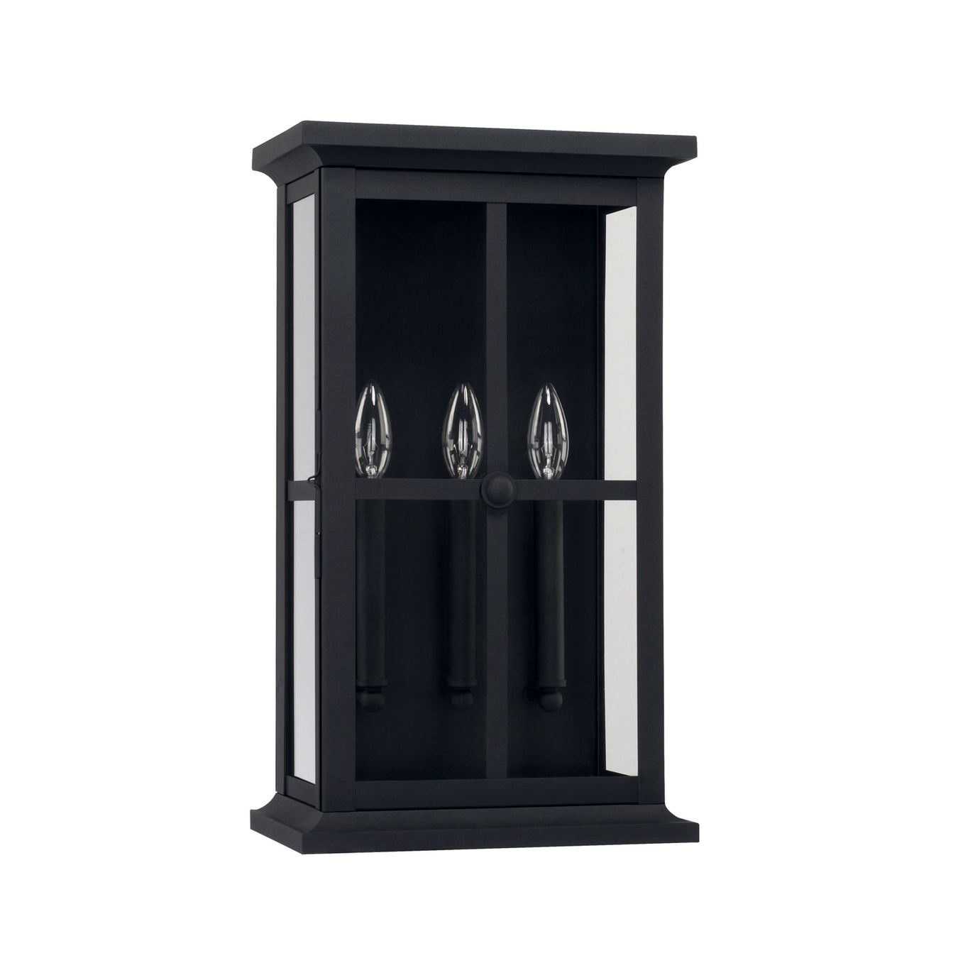 Capital Lighting 926431BK Mansell Three Light Outdoor Wall Lantern, Black Main Image.jpg