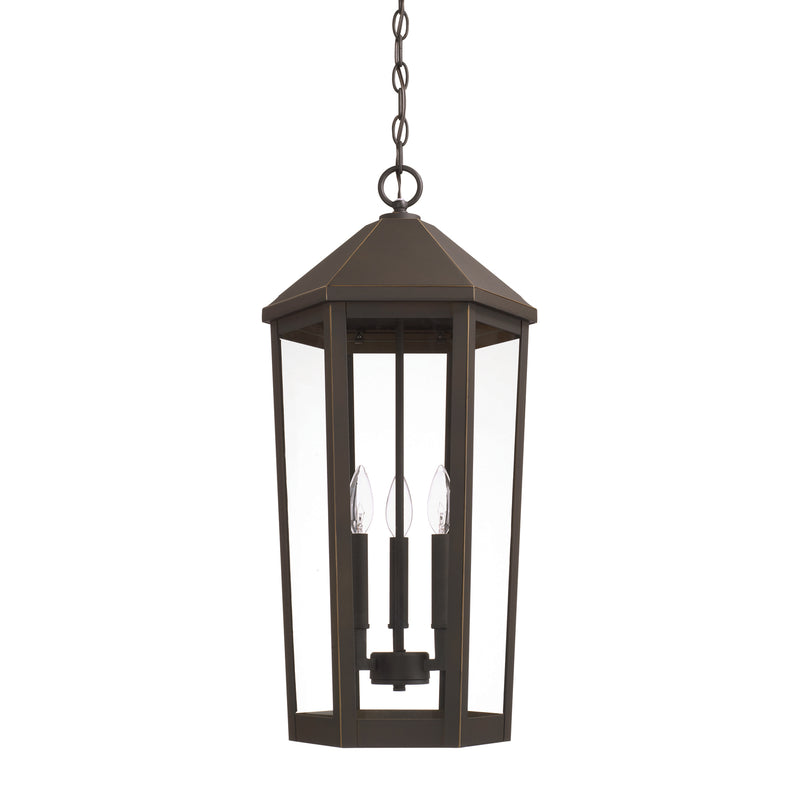 Capital Lighting 926933OZ Ellsworth Three Light Outdoor Hanging Lantern, Oiled Bronze Main Image.jpg