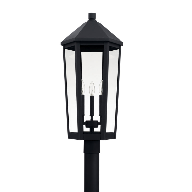 Capital Lighting 926934BK Ellsworth Three Light Outdoor Post Lantern, Black Main Image.jpg