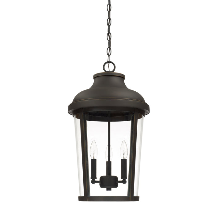 Capital Lighting 927033OZ Dunbar Three Light Outdoor Hanging Lantern, Oiled Bronze Main Image.jpg